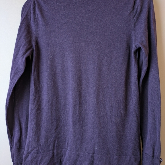 J. Jill xs Purple 100% Merino Wool light weight sweater - Picture 7 of 10